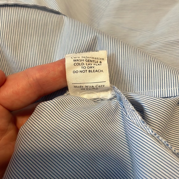 Brass Clothing Box Crop, blue/white stripe, size large - Picture 6 of 6